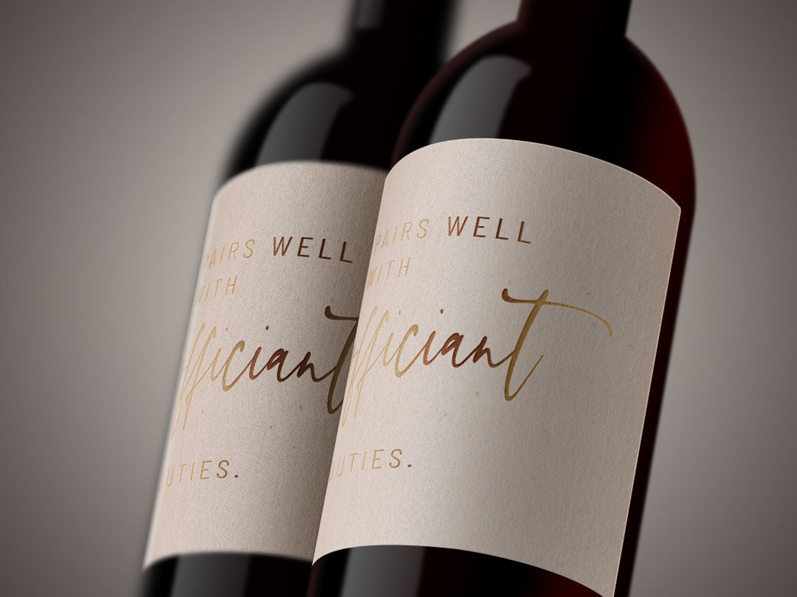 Printable Editable Pairs Well With Officiant Duties Wine Etsy