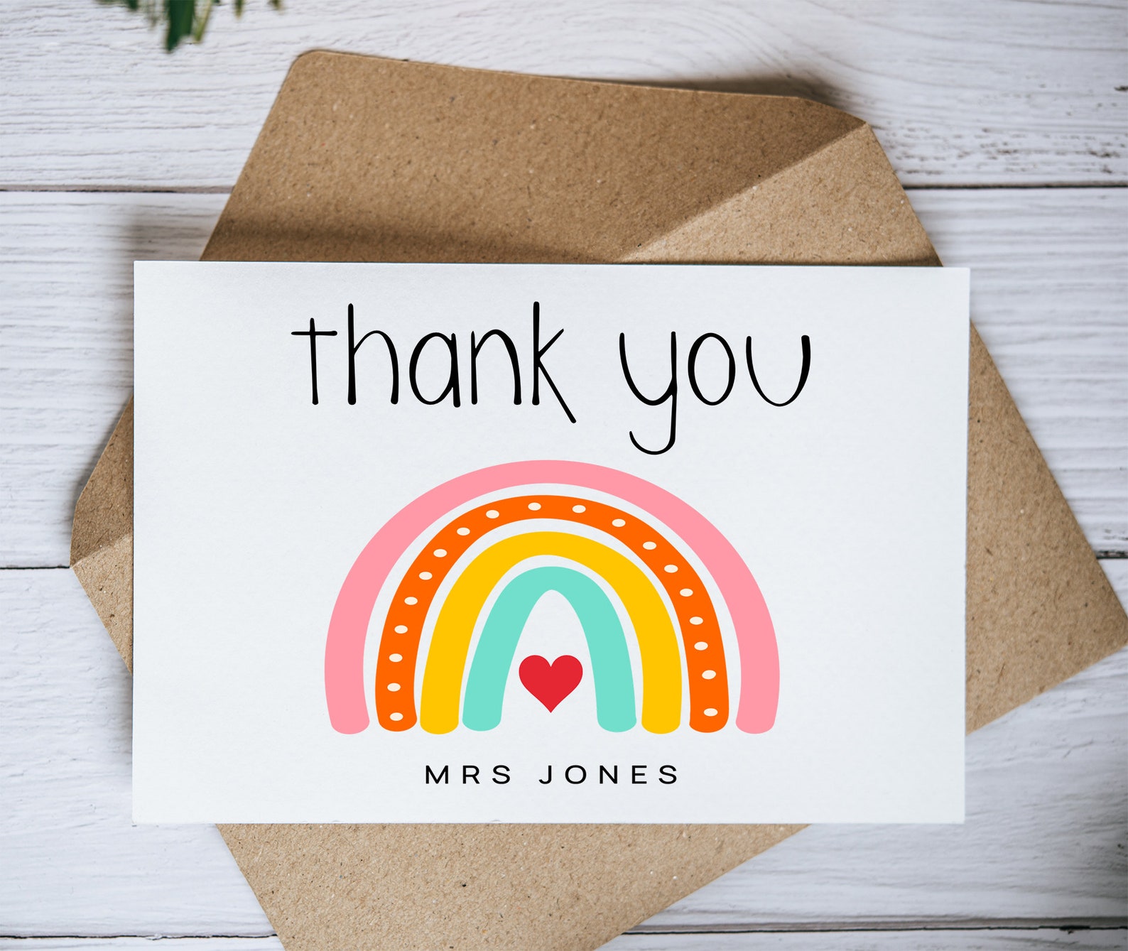 Personalized Printable Teacher and Nursery Thank You Card Etsy