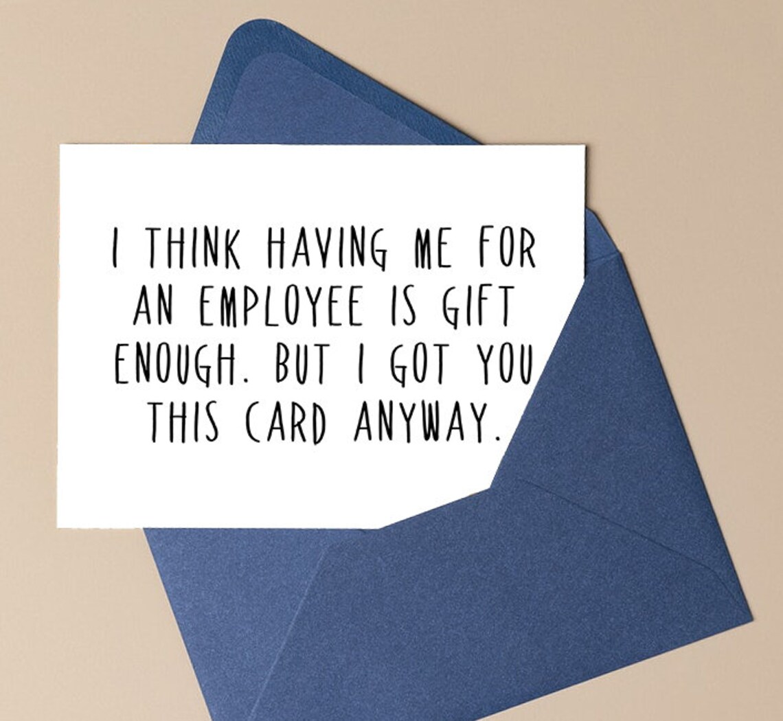 Editable Digital Card Funny Birthday Card for a Boss Manager - Etsy