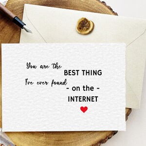 Carte d'anniversaire personnalisée meilleure chose sur Internet pour lui, carte d'anniversaire drôle pour mari, femme, petit ami, petite amie, fiancée