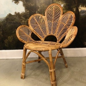 Flower Rattan Accent Chairs
