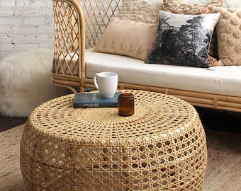 Orb Caned Rattan Coffee Table