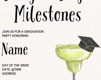 Editable Grad Party Invitation Template