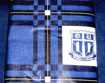 Tailgate Tablecloth Fabric PVC Face Non-Skid Backing Duke University Blue Devil 52"X72"
