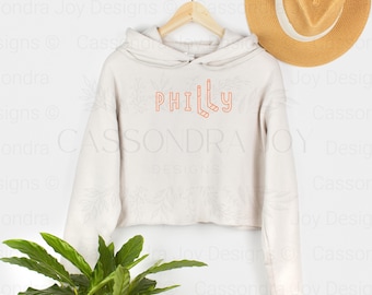 Women's Philly Crop Hoodie | Philadelphia Hockey Sweatshirt | Flyers Game Day Apparel