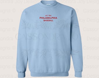 Philadelphia Baseball Sweatshirt | Philly Crewneck | Philly Apparel | Phillies Screen Printed Hoodie