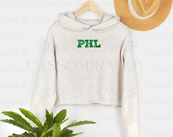 Sudadera corta con capucha de fútbol de Filadelfia para mujer / Sudadera corta con capucha de los Philly Birds / Elige tu diseño serigrafiado