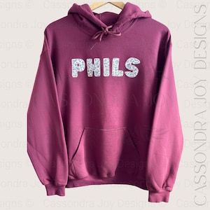 Philly Patchwork Sweatshirt | Vintage Philadelphia Baseball Crewneck | Phillies Fan Gift | Handmade Applique Hoodie