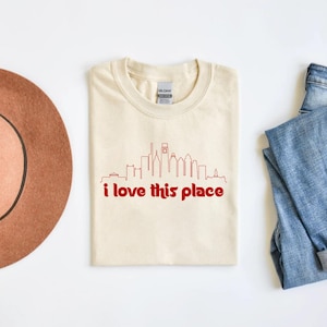I Love This Place Phillies T-Shirt Screen Printed Design