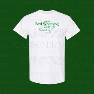 Club de Observación de Aves del Sur de Filadelfia / Camiseta de Fútbol Americano de Filadelfia / Diseño de Águilas Estampado en Serigrafía White