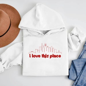 I Love This Place Phillies Sweatshirt, Crewneck or Hoodie, Screen Printed Design