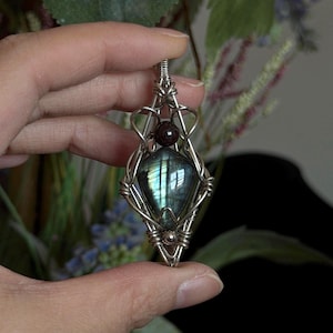 Boho Mystic Statement Halskette | Fantasie Schmuck | Zaubertrank inspirierte Halskette