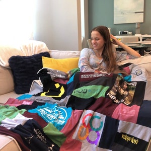 Cobertor de camiseta personalizado - Memória personalizada