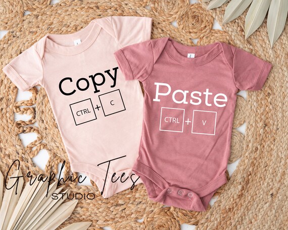 Copy and Paste Twin Shirts Twin Pregnancy Announcement Cute - Etsy