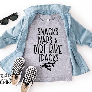 Snacks, Naps, and Dirt Bike Tracks Shirt| Dirt Bike Shirt| Toddler Shirt