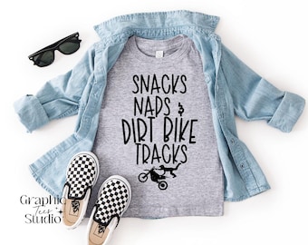 Snacks, Naps, and Dirt Bike Tracks Shirt| Dirt Bike Shirt| Toddler Shirt