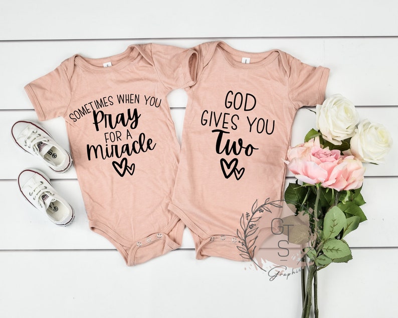 Sometimes when you pray for a miracle God gives you two Twins | Etsy