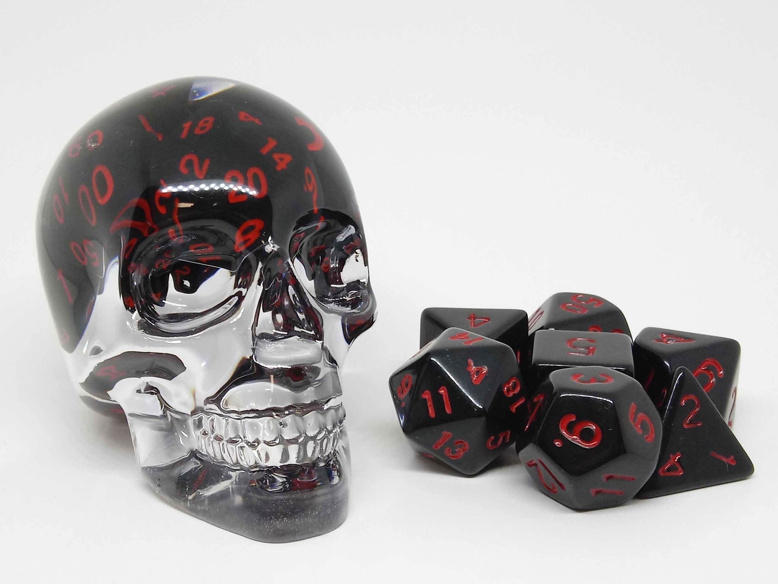 Black DND Dice Skull Giftset Etsy