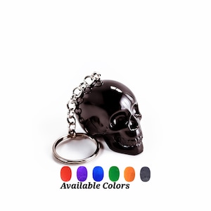 Skull Keychain Black Skull Keyring