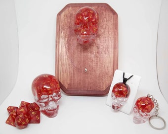 DND Gift / Dungeon and Dragons Gift / DM Gift Set With Red Dungeons and Dragons Dice