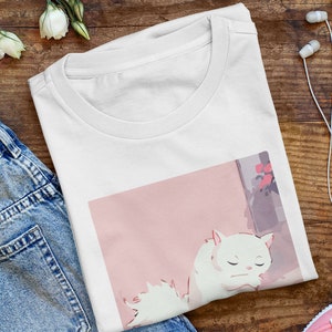 Neko Anime Aesthetic T-Shirt / Anime Cat Kawaii Pastel Grunge Shirt