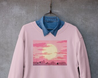 Pastel Pink Kawaii Gameboi Crewneck Sweatshirt Soft Girl Etsy Many people prefer crewnecks to other necklines as they are. pastel pink kawaii gameboi crewneck