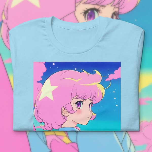 90er Retro Anime Pastell T-Shirt / Retro Anime Kleidung