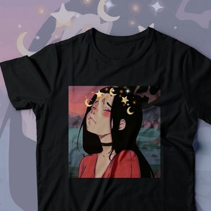 90s Anime Sad Girl T-Shirt / Retro Anime Shirt / Tumblr Anime Aesthetic T-Shirt