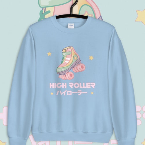 High Roller Pastel Goth Sweater / Kawaii 90s Roller Skate Etsy
