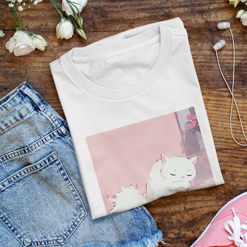 Neko Anime Aesthetic Tshirt / Anime Cat Kawaii Pastel Grunge Etsy