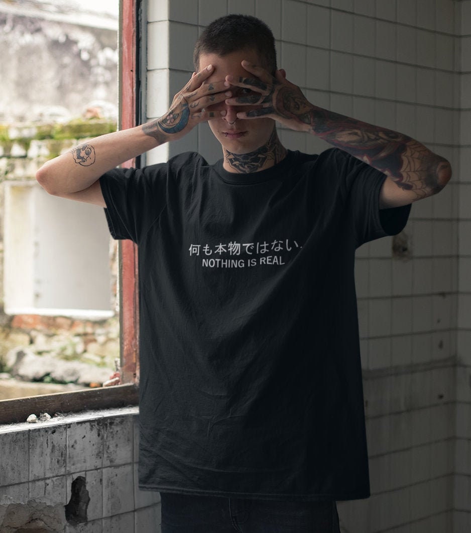 Nothing Real Aesthetic Japanese Shirt / Streetwear Tumblr - Etsy