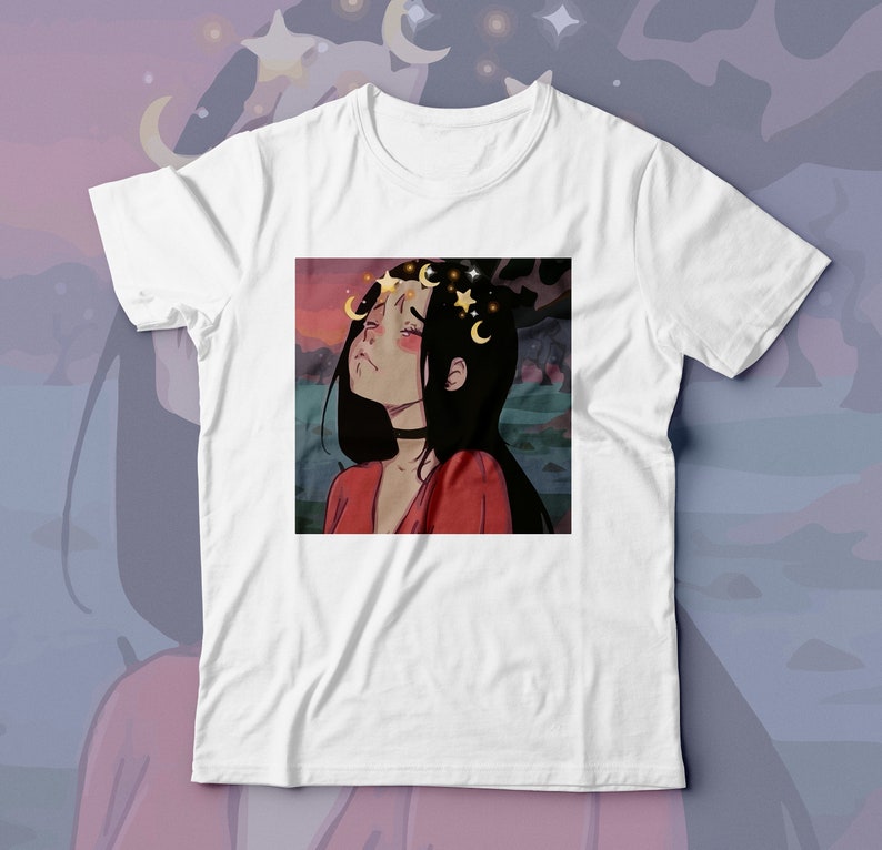 90s Anime Sad Girl Tshirt / Retro Anime Shirt / Tumblr Anime Etsy