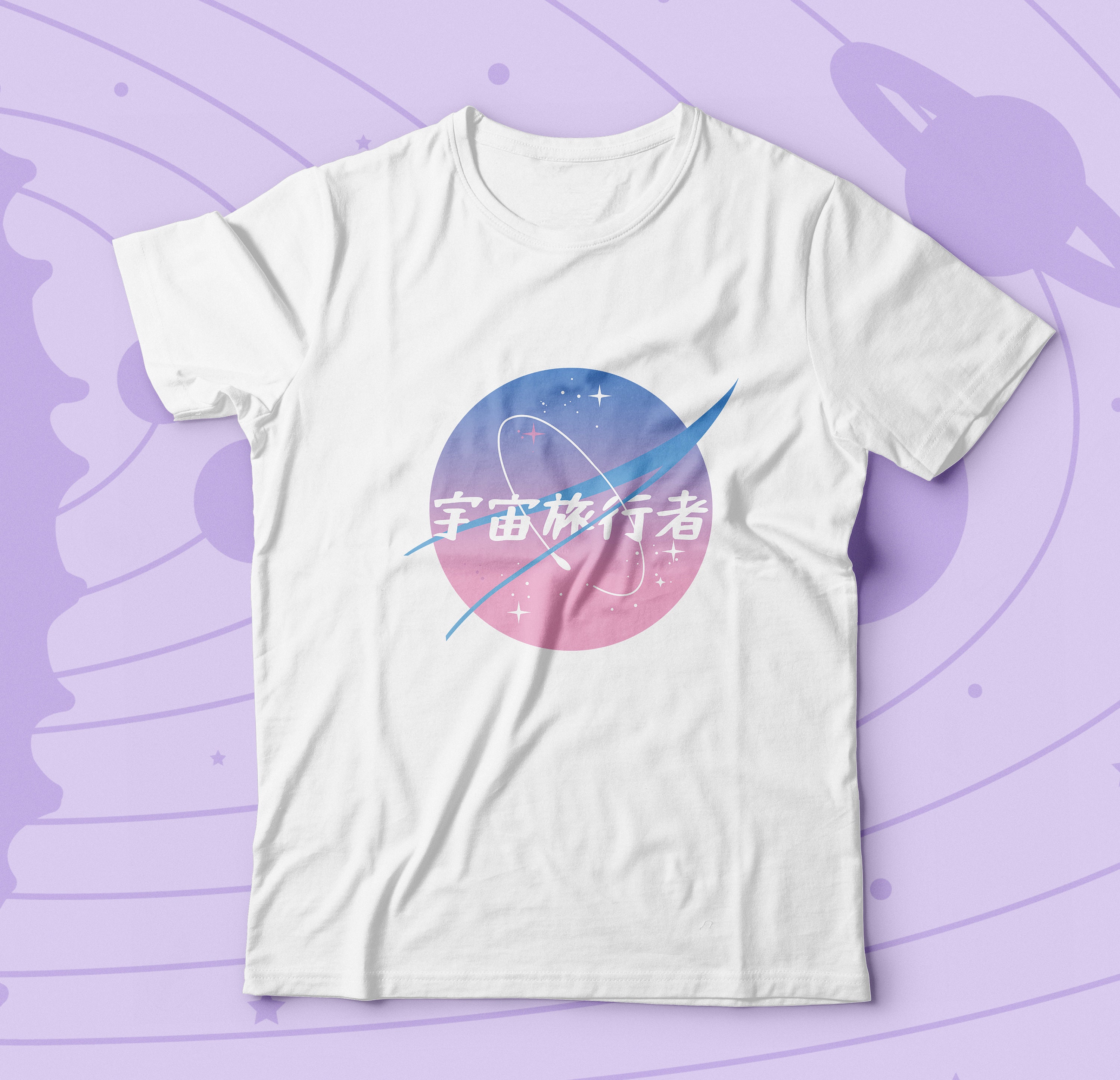 Japanese Pastel Space NASA T-shirt 