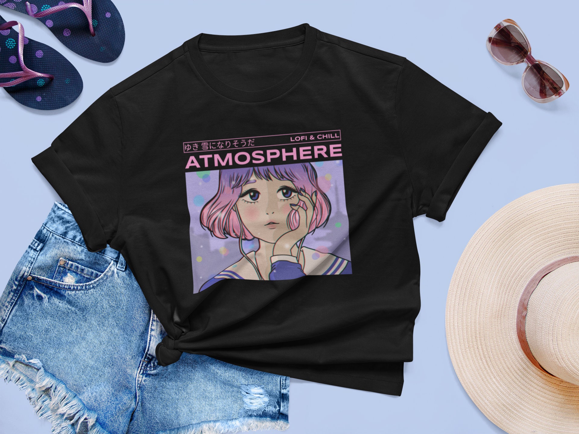 Lo Fi Chill Kawaii Pastel Goth Anime Shirt 90s Anime Etsy Hong Kong