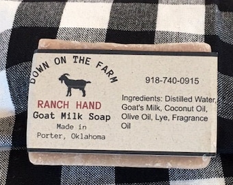 Handmade Goat Milk Soap, Ranch Hand Goat Milk Soap, Goat Milk Soap, Gifts, Bar Soap, Bath Soap, Scented Soap