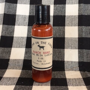 2 Ounce Goat Milk Lotion, Ranch Hand Goat Milk Lotion, Goat Milk Lotion, Gift, Christmas Gift, Birthday Gift, Purse Sized Lotion