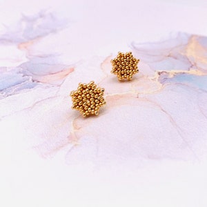 Gold plated Star Studs / Unique fine handmade / Minimalist Studs /  Celestial Earrings / 925 silver closer / Tiny Studs For Her