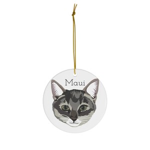 Copy of Custom Dog Ornament Made from Photo, Dog Ornament Personalized, Gift for Dog Mom, Pet Portrait Ornament, Custom Cat Christmas Ornman