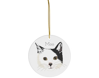 Copy of Custom Dog Ornament Made from Photo, Dog Ornament Personalized, Gift for Dog Mom, Pet Portrait Ornament, Custom Cat Christmas Ornman