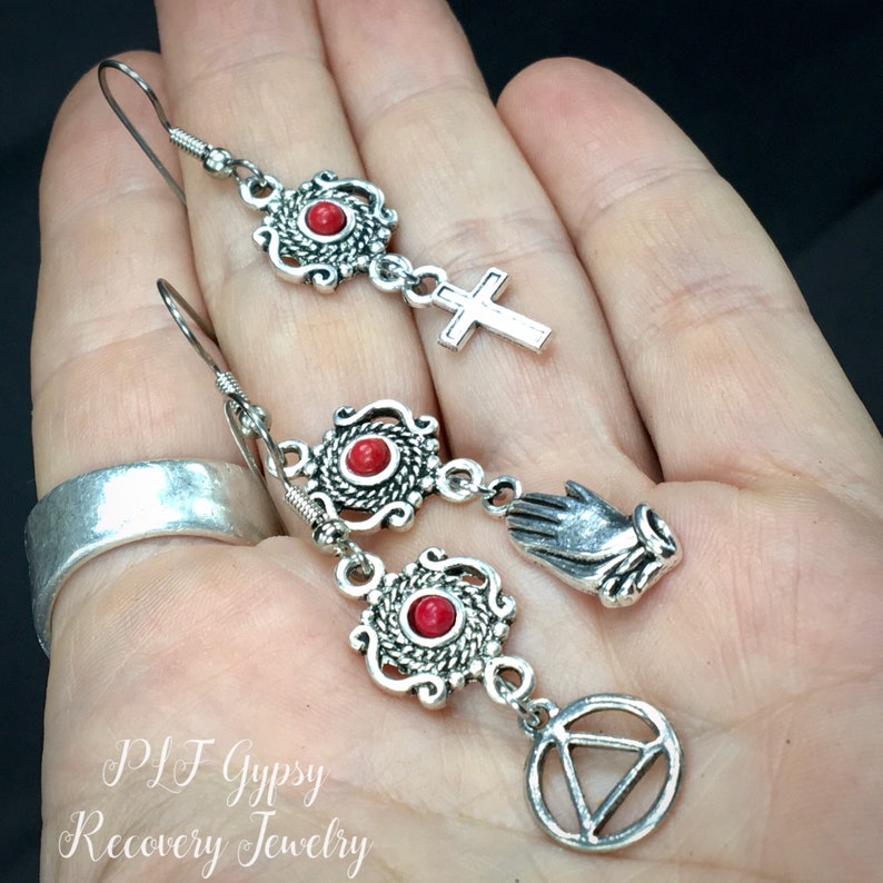 Red Charm Recovery Earrings #91