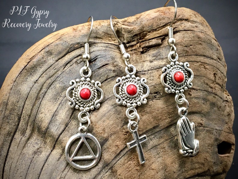 Red Charm Recovery Earrings #91