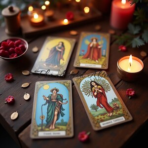 Tarot à tartiner à quatre cartes ; Lecture d'Oracle ; Dire la bonne aventure