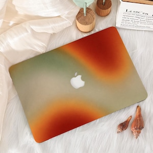 Vintage Green Orange Gradient MacBook Case for MacBook Air 13 15 M1 M2 M3, 2026 MacBook Pro 14 16 Inch, Neo 13 Hard Laptop Cover
