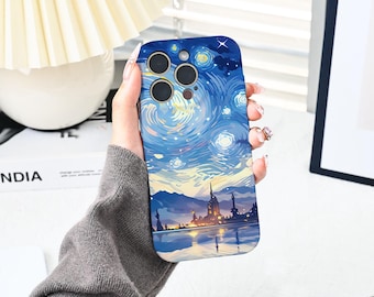 Etui na iPhone'a Starry Night, matowe etui na telefon z obiektywem All Inclusive do iPhone'a 16 Pro Max Etui na iPhone'a 15 Etui na iPhone'a 11 Etui na iPhone'a XR