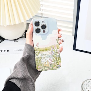 Canard en peinture à l'huile, coque pour iPhone, objectif tout compris mat pour iPhone 16 Pro Max, coque pour iPhone 15, coque pour iPhone 11 Coque pour iPhone XR
