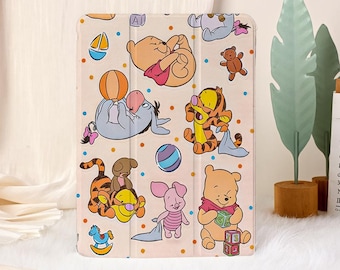 Winnie the Pooh iPad Case for iPad 10.9'' 9.7'' iPad 10  iPad 7/8/9 Air 5 4 Case iPad Pro 11'' 12.9'' iPad Pro 2022/2021 iPad Mini 6