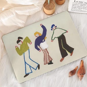 Dancing Figures Hand Drawn MacBook Case, 2026 Neo 13, 2026 MacBook Pro 13 14 16, MacBook Air 13 15, M5 M4 M3 M2 M1 Hard Laptop Case