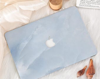 Blått marmorfodral till MacBook, fodral till MacBook Pro 13 14 16, fodral till 2026 Neo 13 MacBook Air 15 13 Pro 14 Pro 16 M5 M4 2026 laptopfodral, hårt laptopfodral