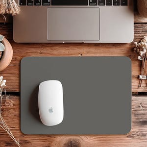 Graues Mauspad, Büro-Mauspad, Laptop-Mauspad, Macbook-Mauspad, Macbook Pro 16/14 Mauspad, Gummi-Mauspad