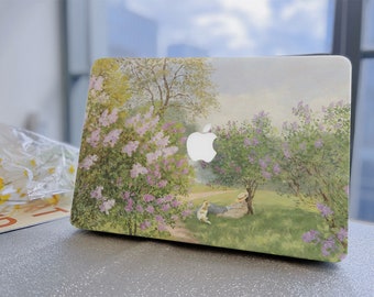 Oil painting Garden Hard Case MacBook Pro 13/12/14/16 Case MacBook Air 11/13 2021 2022 Ret 13 2019 Pro 15 Laptop Protective Cover